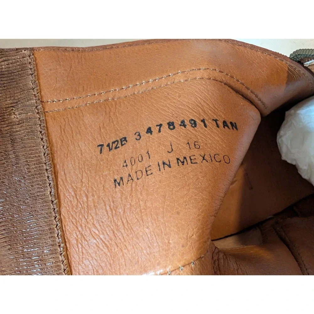 Frye Natalie Double Zip Tan Leather Ankle Boots 78491 7.5M